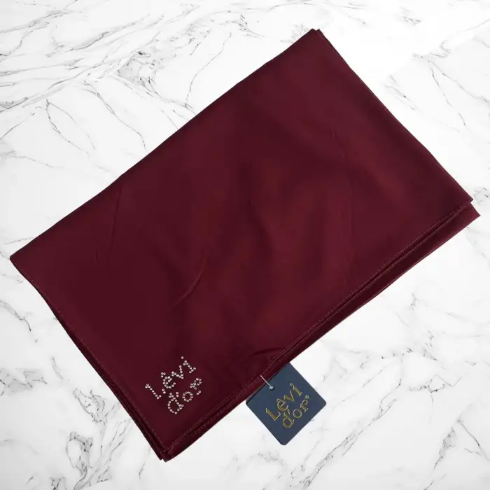 Levidor Medine İpeği Şal Koyu Bordo (MDN95-29)