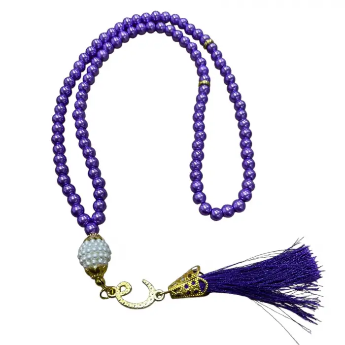 Mor Püsküllü İnci Tespih (tsph01-03)