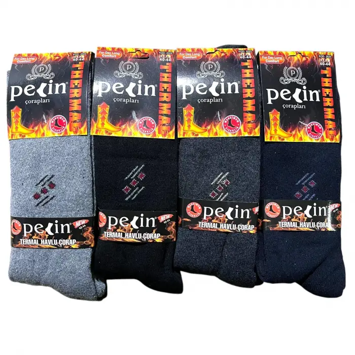 Pelin Erkek Termal Soket Çorap 12li Paket (MC-97-30)