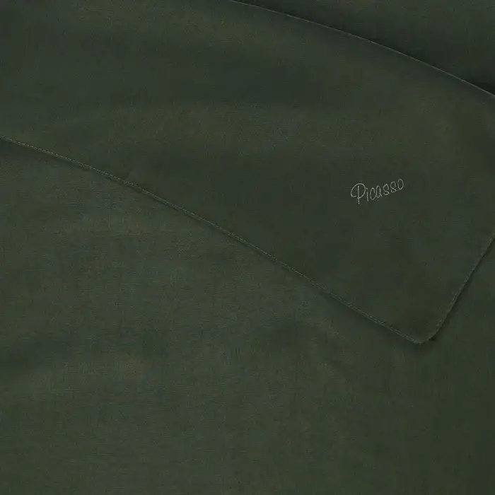 Picasso Düz Pırıltı Kehribar Eşarp Haki (ry9919)