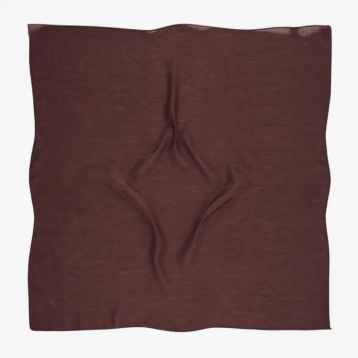 Picasso Düz Pırıltı Kehribar Eşarp Kahve (ry9921)