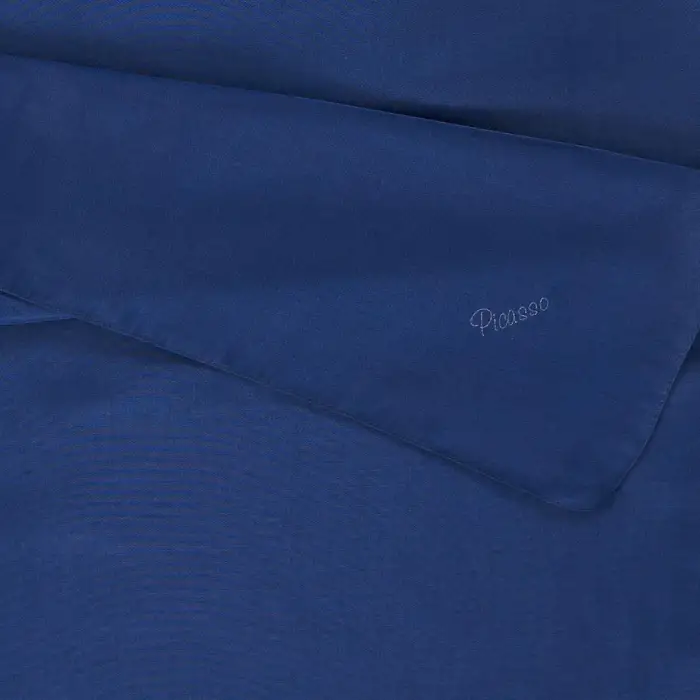 Picasso Düz Pırıltı Kehribar Eşarp Lacivert (ry9904)