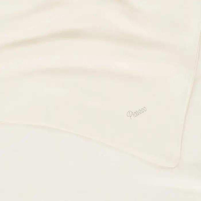 Picasso Düz Pırıltı Kehribar Eşarp Krem (ry9918)