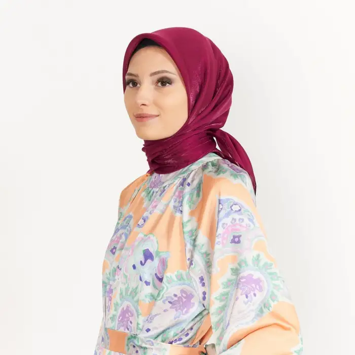 Picasso Düz Pırıltı Kehribar Eşarp Şarabi (ry9911)