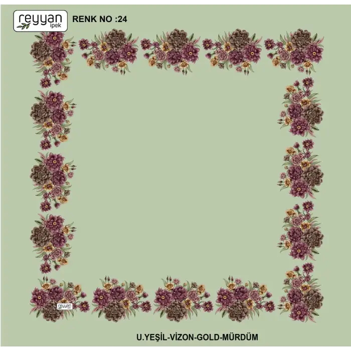 Reyyan 100 cm Ortası Boş Oyalık Yazma (ryyn-424-03)