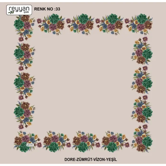 Reyyan 100 cm Ortası Boş Oyalık Yazma (ryyn-424-05)