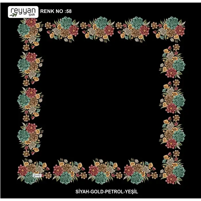 Reyyan 100 cm Ortası Boş Oyalık Yazma (ryyn-424-09)