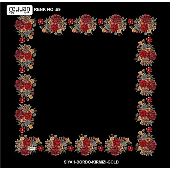 Reyyan 100 cm Ortası Boş Oyalık Yazma (ryyn-424-10)