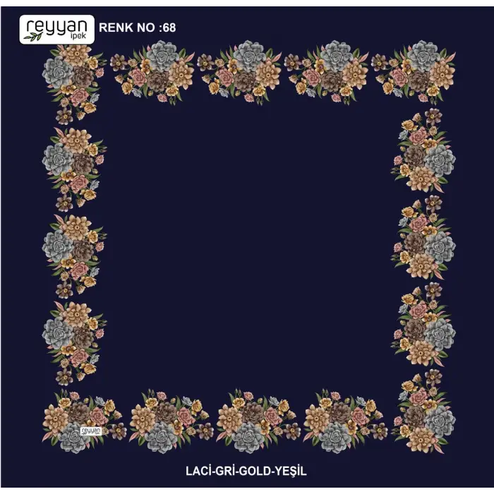 Reyyan 100 cm Ortası Boş Oyalık Yazma (ryyn-424-13)