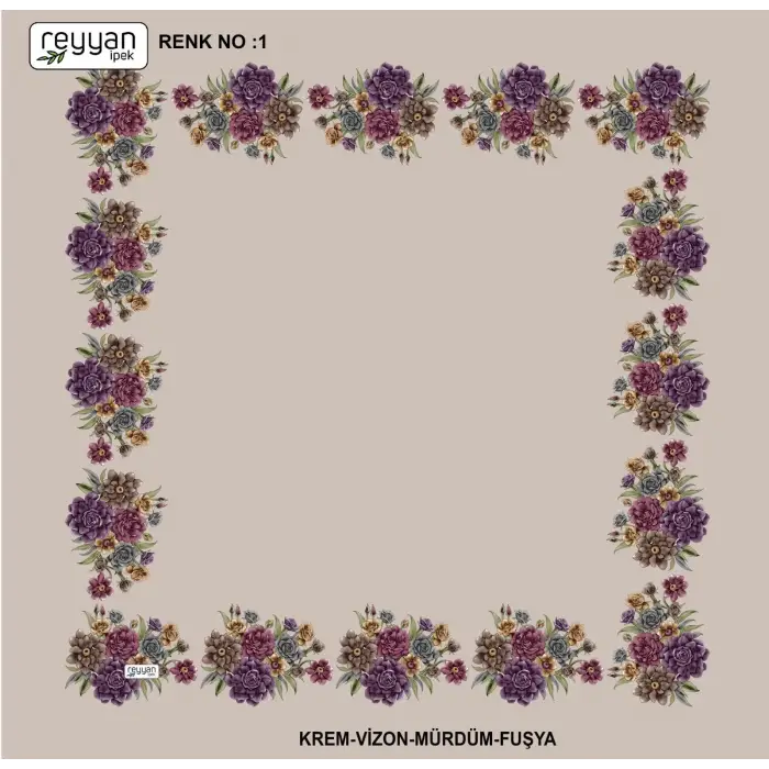 Reyyan 100 cm Ortası Boş Oyalık Yazma (ryyn-424-17)