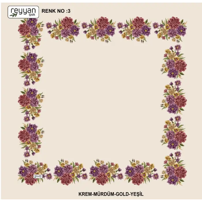 Reyyan 100 cm Ortası Boş Oyalık Yazma (ryyn-424-19)