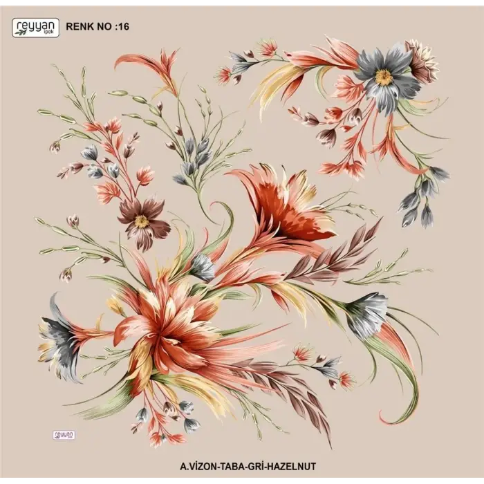 Reyyan 100 cm Oyalık Yazma (ryyn-432-18)