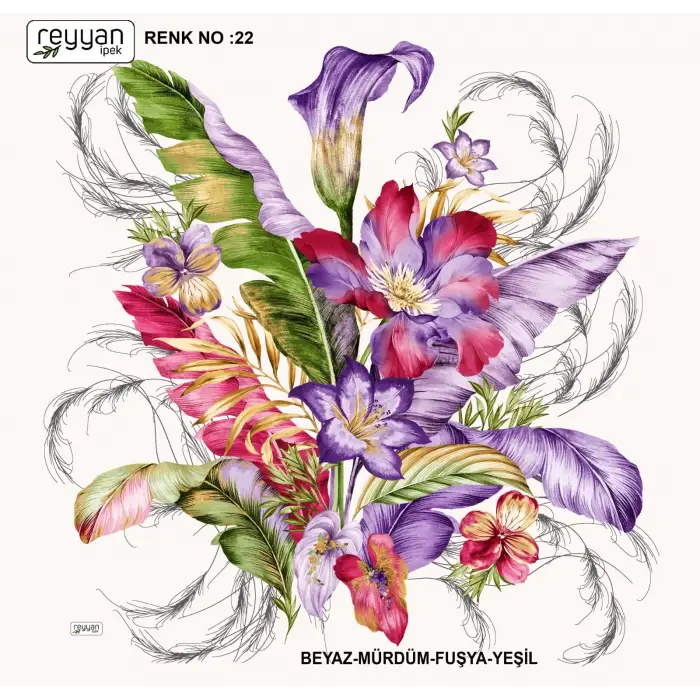 Reyyan Desenli Oyalık Yazma (ryyn-423-12)