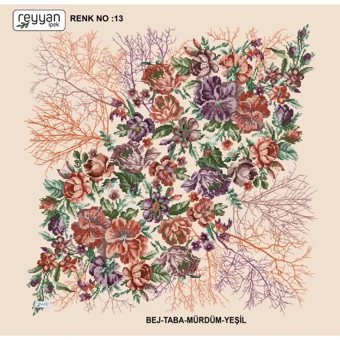 Reyyan İpek 100 cm Oyalık Yazma (ryyn-328-25)