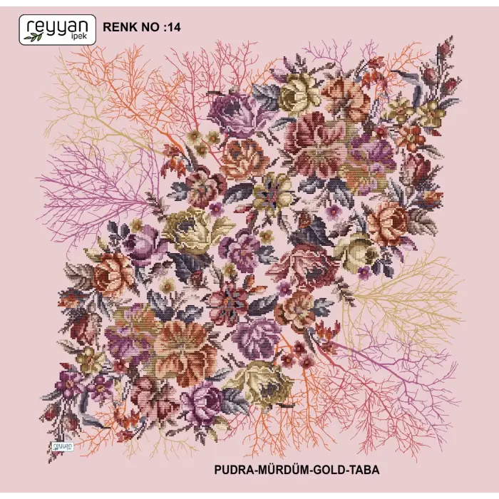 Reyyan İpek 100 cm Oyalık Yazma (ryyn-328-26)