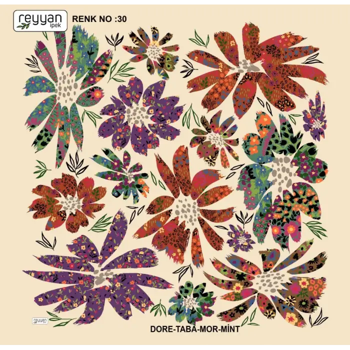 Reyyan İpek 100 cm Oyalık Yazma (ryyn-358-05)