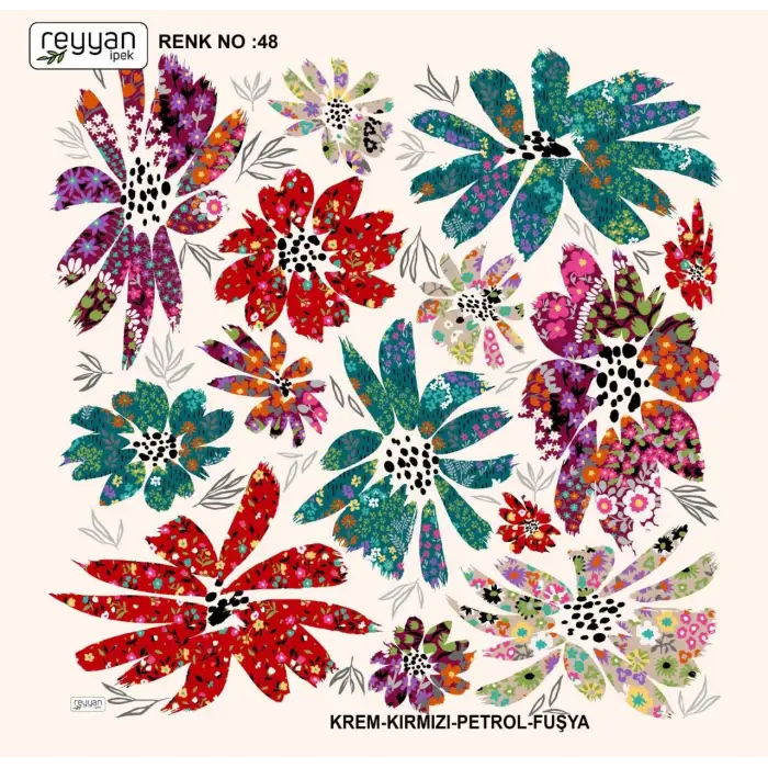 Reyyan İpek 100 cm Oyalık Yazma (ryyn-358-08)