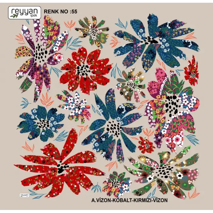 Reyyan İpek 100 cm Oyalık Yazma (ryyn-358-09)