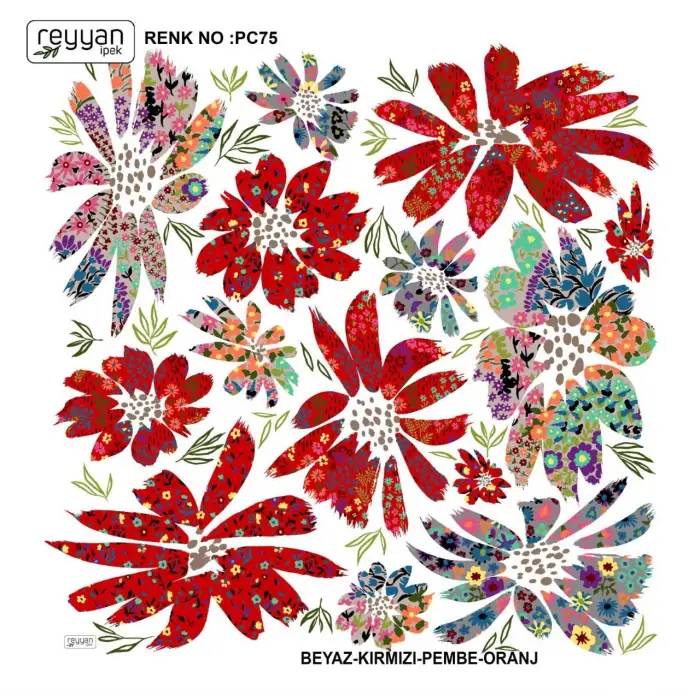 Reyyan İpek 100 cm Oyalık Yazma (ryyn-358-18)