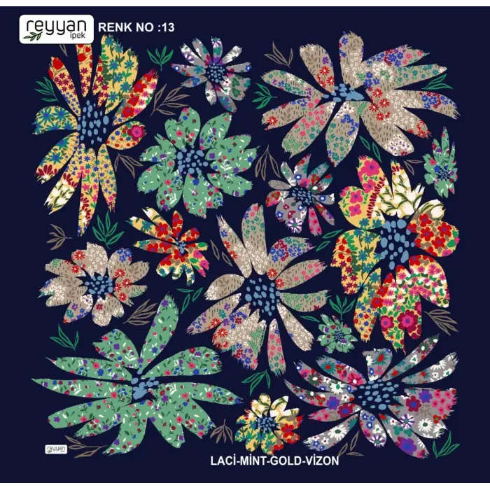 Reyyan İpek 100 cm Oyalık Yazma (ryyn-358-22)