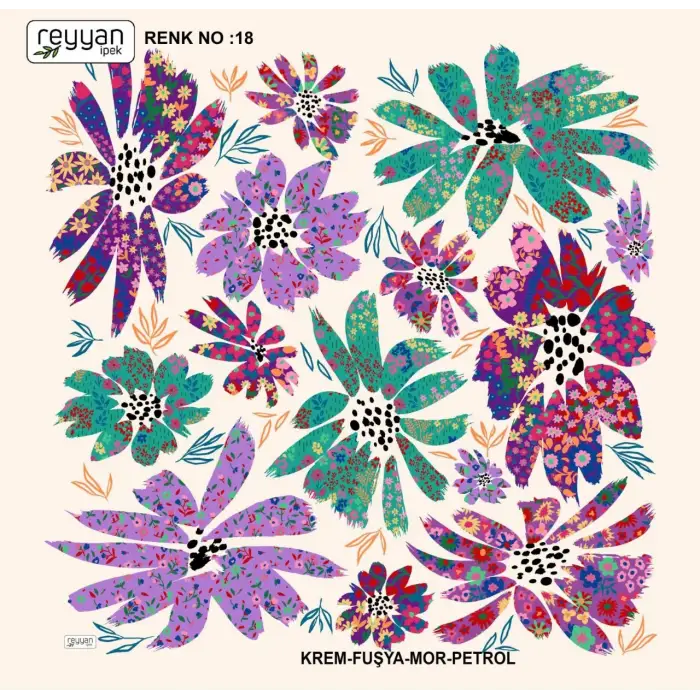 Reyyan İpek 100 cm Oyalık Yazma (ryyn-358-23)