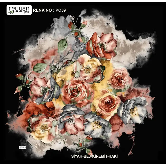 Reyyan İpek 100 cm Oyalık Yazma (ryyn-367-17)