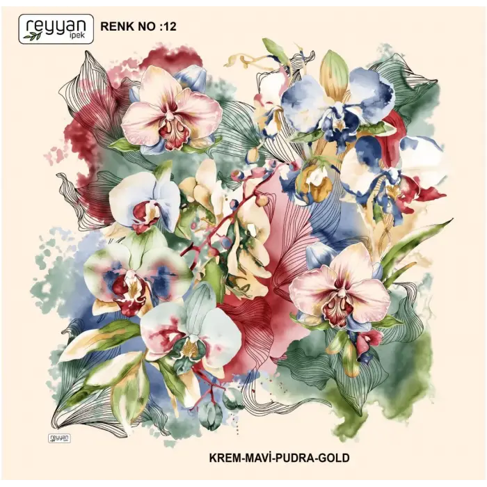 Reyyan İpek 100 cm Oyalık Yazma (ryyn-370-27)