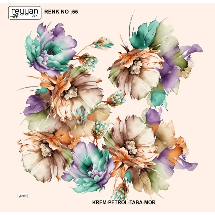 Reyyan İpek 100 cm Oyalık Yazma (ryyn-371-07)