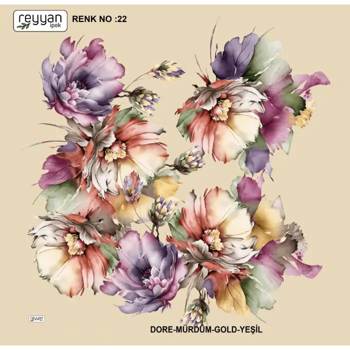 Reyyan İpek 100 cm Oyalık Yazma (ryyn-371-18)