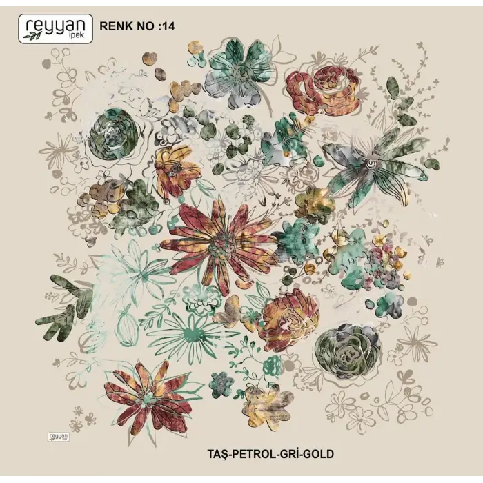 Reyyan İpek 100 cm Oyalık Yazma (ryyn-375-11)