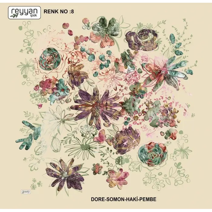 Reyyan İpek 100 cm Oyalık Yazma (ryyn-375-14)