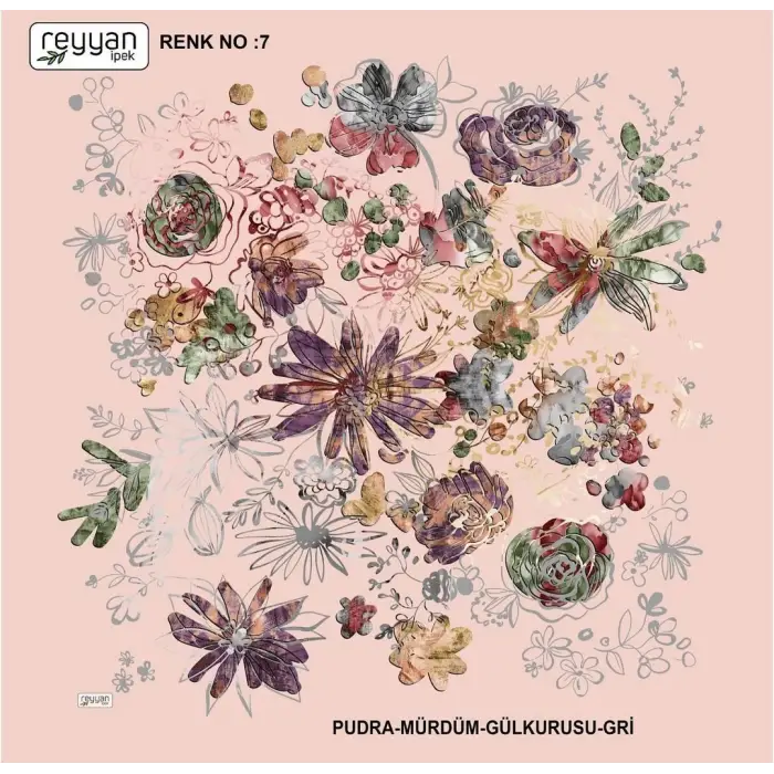 Reyyan İpek 100 cm Oyalık Yazma (ryyn-375-15)