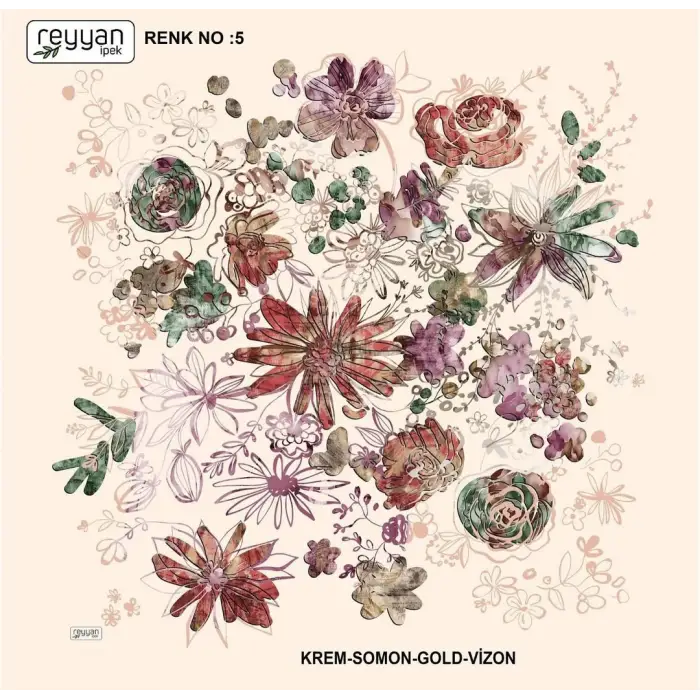 Reyyan İpek 100 cm Oyalık Yazma (ryyn-375-17)