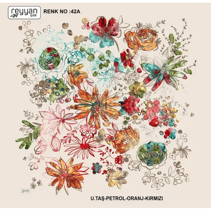 Reyyan İpek 100 cm Oyalık Yazma (ryyn-375-26)