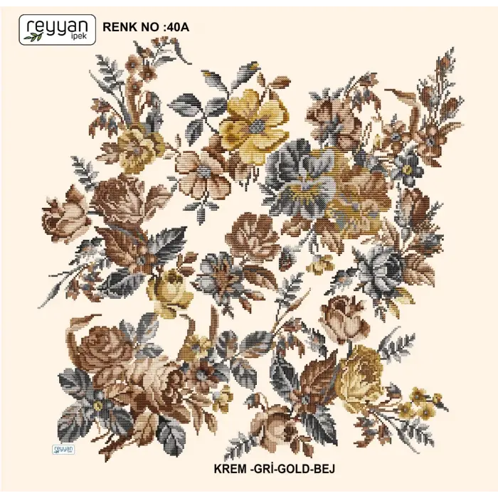 Reyyan İpek 100 cm Oyalık Yazma (ryyn-384-13)