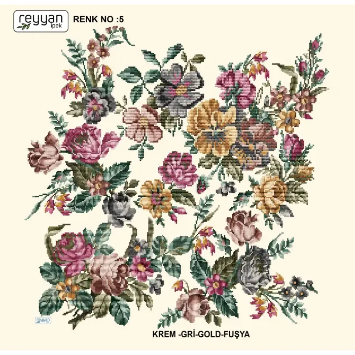 Reyyan İpek 100 cm Oyalık Yazma (ryyn-384-21)