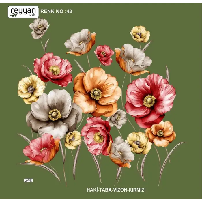 Reyyan İpek 100 cm Oyalık Yazma (ryyn-396-05)