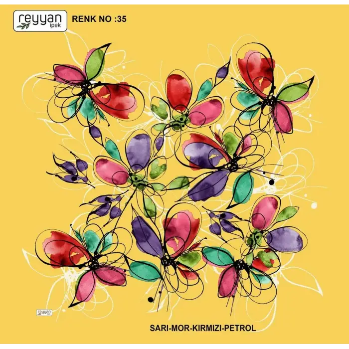 Reyyan İpek 100 cm Oyalık Yazma (ryyn-397-02)