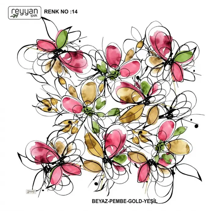 Reyyan İpek 100 cm Oyalık Yazma (ryyn-397-24)