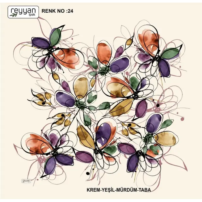 Reyyan İpek 100 cm Oyalık Yazma (ryyn-397-26)