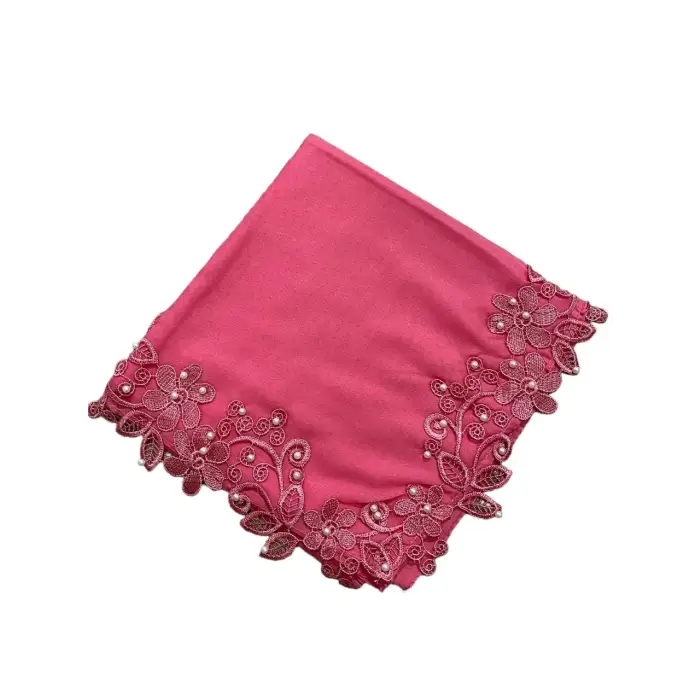 Sarmaşık Dantelli İncili Tülbent (Srm-90-05)