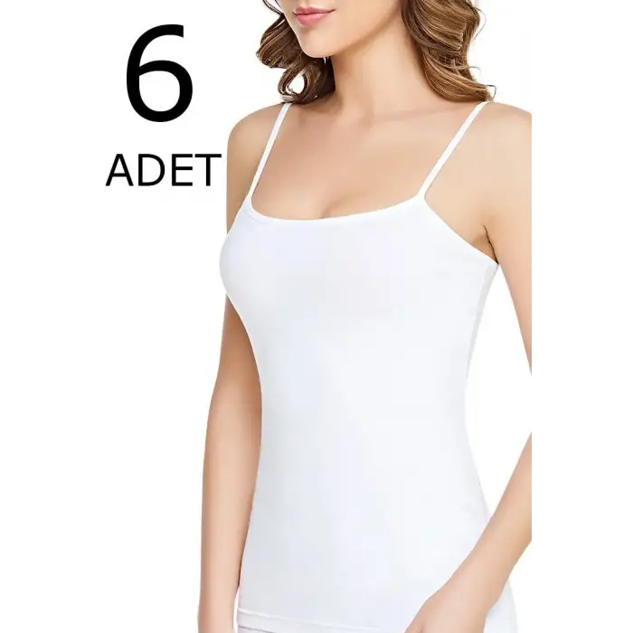 Tutku Kadın İp Askılı Atlet Beyaz (tka02)