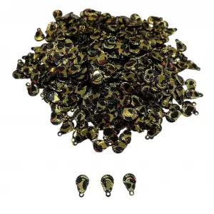 Pleksi Oya İşleme Pulu Hürrem Küpe Model (Gold Desenli) (pul05-22)