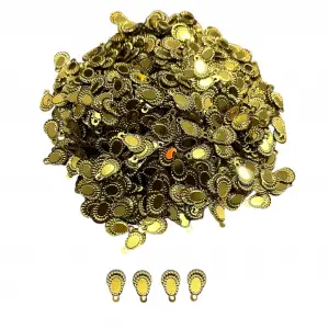 Pleksi Oya İşleme Pulu Hürrem Küpe Model (Gold) (pul05-25)