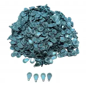 Pleksi Oya İşleme Pulu Hürrem Küpe Model (Buz Mavi) (pul05-28)