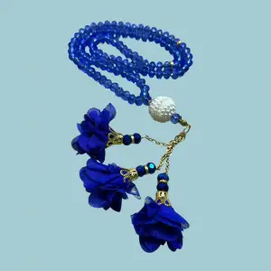 99lu Büyük Boy Gül Püsküllü Kristal Tespih (tsph07-02)