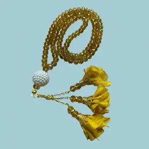 99lu Büyük Boy Gül Püsküllü Kristal Tespih (tsph07-07)