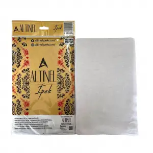 Altınel İpek Beyaz Düz Poşetli Yazma (AE-271-03)