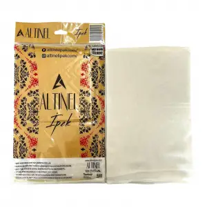 Altınel İpek Krem Düz Poşetli Yazma (AE-271-15)