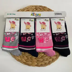 Canaltun Kız Çocuk Penye Soket Çorap 12li Paket (Yaş:9-10) (KC-97-04)